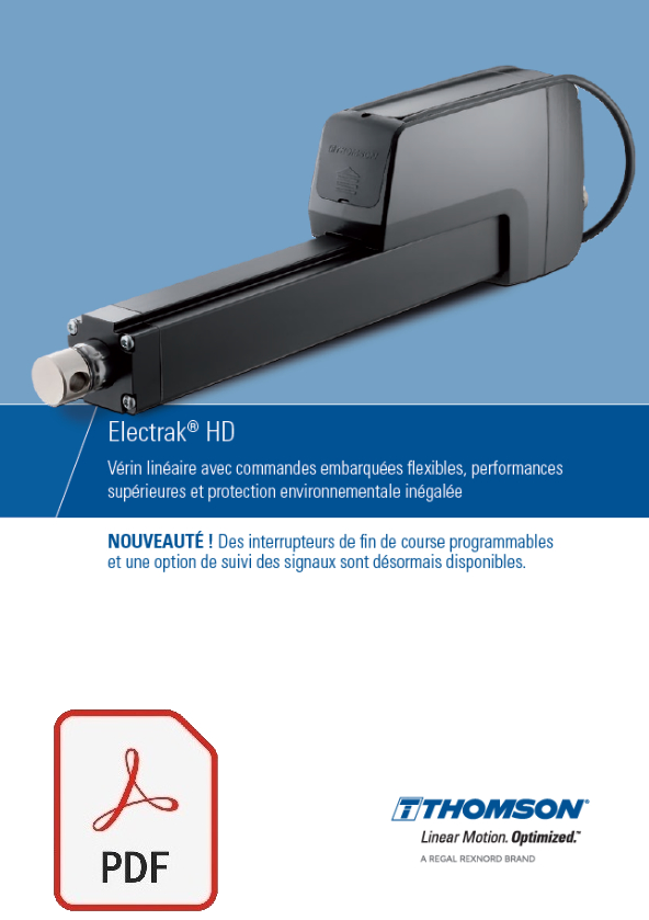 Catalogue vérin électrique Thomson Electrak HD