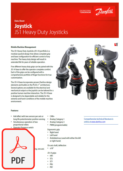 Data Sheet Danfoss JS1-H
