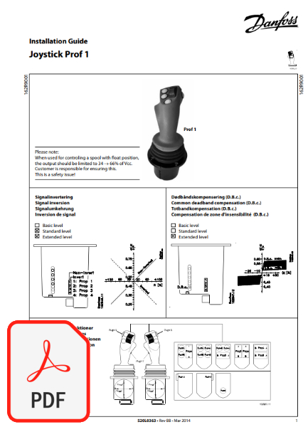 Electrical Installation Joysticks Danfoss PROF1