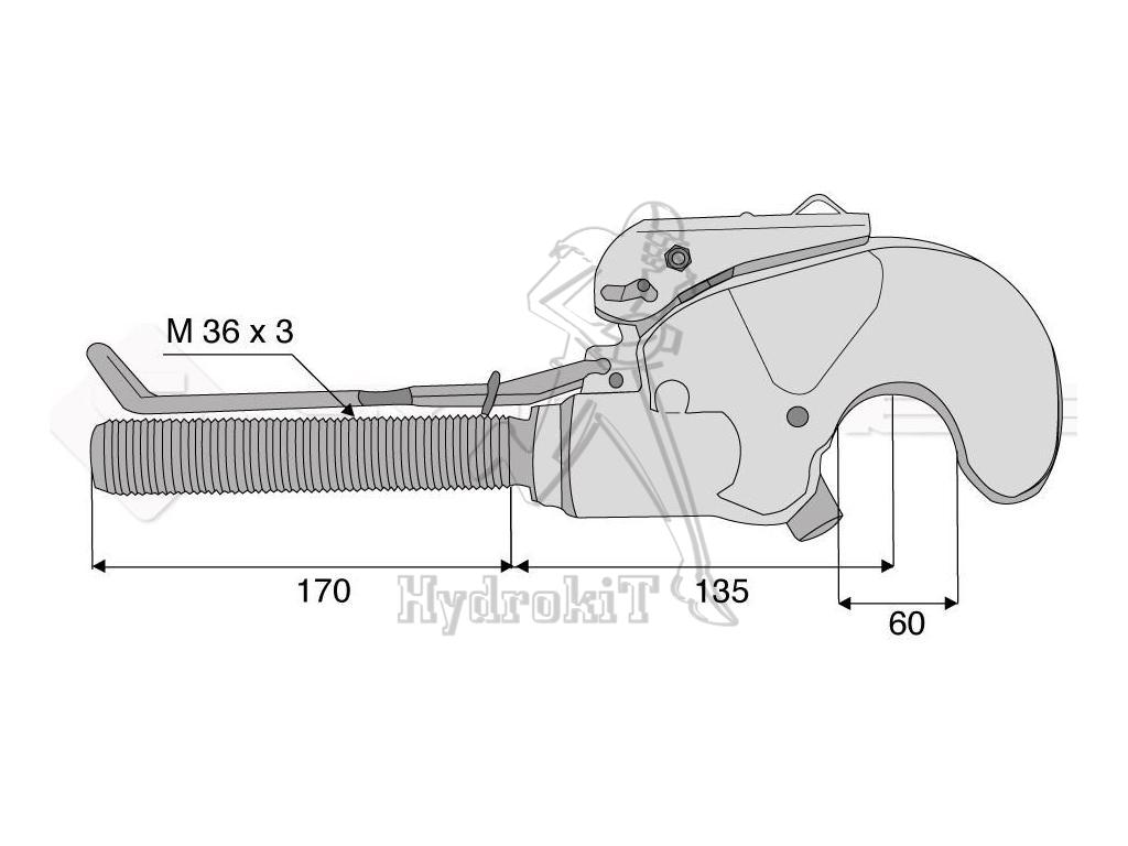 Troisième Point Catégorie 2 Pour Tracteur - Longueur 730-980mm Filetage M30x3