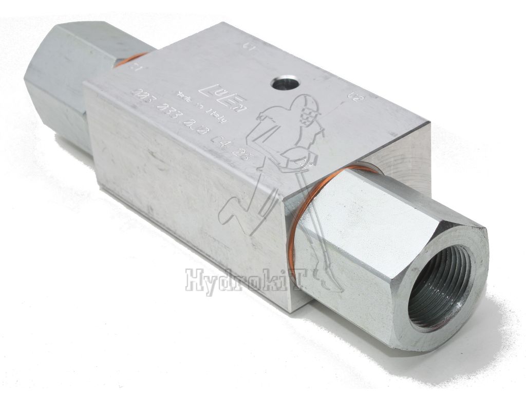 Clapet Anti-retour Hydraulique Double Déverrouillage - G 3/8 - 350 Bar Max - Pour Circuits Hydrauliques - 3