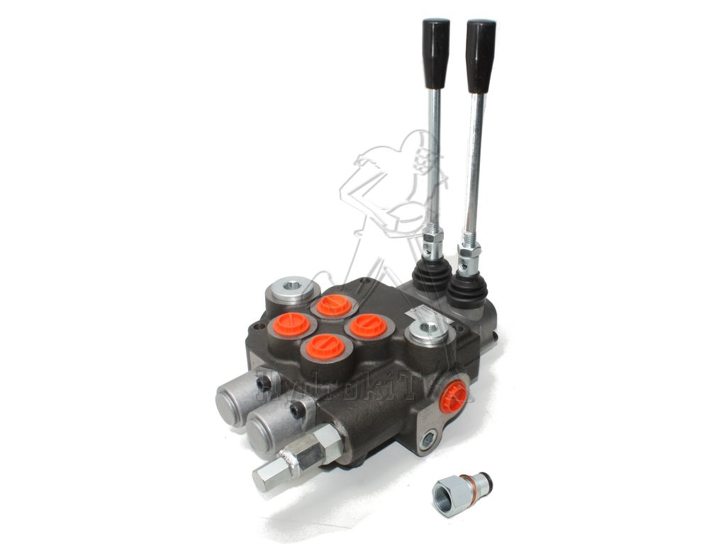 Distributeur Hydraulique 2 Éléments Double Effet 3/8" - 180 Bar