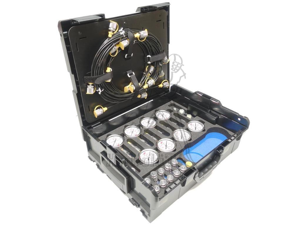 Valise 8 manomètres hydrauliques à aiguille + équipement