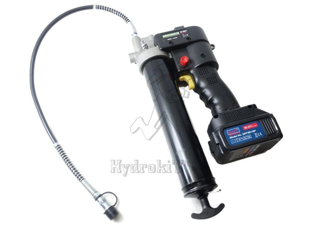 Pompe à Graisse électrique 10000 PSI Avec 2 Batteries - Débit 4.6 Oz/min, Tuyau 100 Cm, 3 Embouts, Pour Entretien Auto/moto - 10