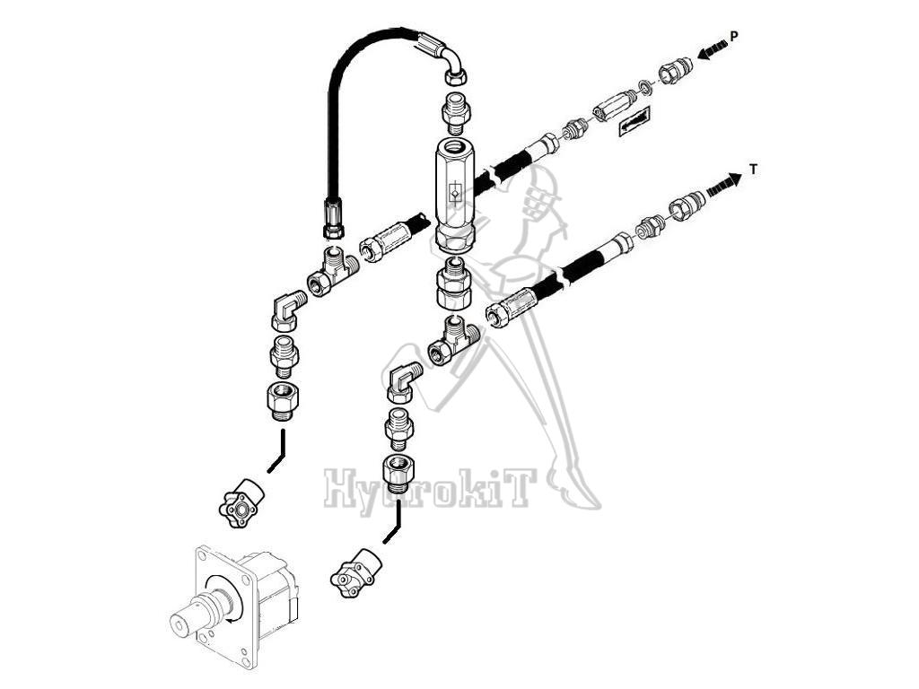 Kit suppression de cardan 21 Kw, 1000 tr/min, débit 60 l/min