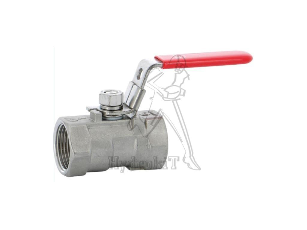 Robinet à Bille Hydraulique 2 Voies 1/4 BSP - 500 Bar (7250 PSI) Avec Trous De Montage