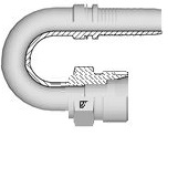 Mâle Métrique 24° - 180° "canne"