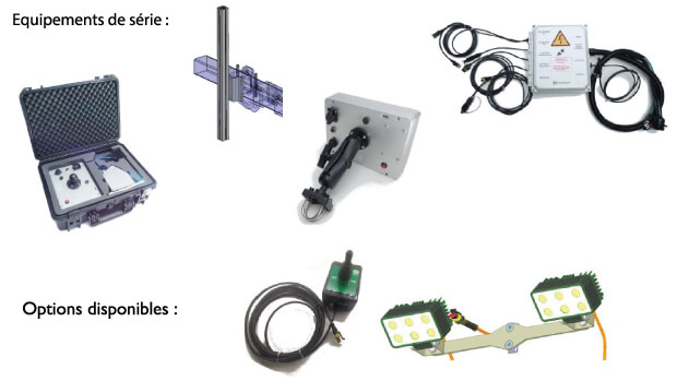 Equipements de série et options pour Weeder Pilot