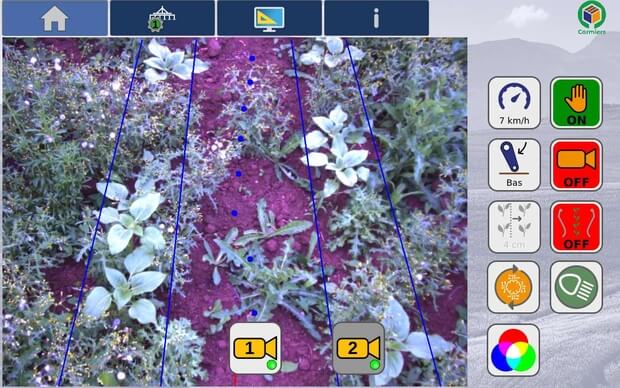 Ecran de la caméra Weeder Pilot