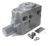 PVP120 - plaque d'entrée centre ouvert - bride métrique - Q>180L/min