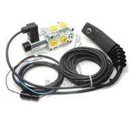 6/2 Wegeventil 40 l/min, 12Volt mit Griffstück und einem Drucktaster