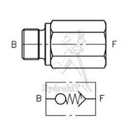 Clapet de blocage parachute G1/4 Male/Femelle - 500bar - réglé 4L/min