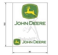 Autocollant logo John Deere 100x80mm