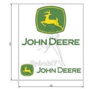 Autocollant logo John Deere 170x145mm