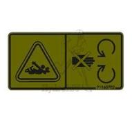 Etiquette Jaune sécurite prise de force - 40x65mm - risque d'enroulement