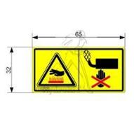 Autocollant attention surface chaude / échappement
