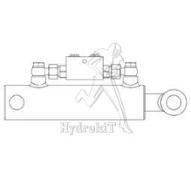 Vérin double effet Ø30/50 - Course 100 mm - Entraxe fermé 273 mm + clapet double piloté