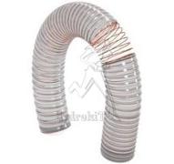 Gaine d'aspiration/refoulement Ø40 P.U translucide - armature acier/cuivre - Ep 0.40mm