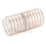 Gaine d'aspiration/refoulement Ø75 P.U.R translucide - armature acier/cuivre - Ep 0.6mm