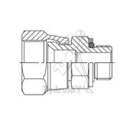 Adaptateur tournant femelle 7/8 JIC - male 1/2 BSP cylindrique - joint+bague