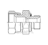 Adaptateur tournant femelle 9/16 JIC - male 1/4 BSP cylindrique - joint encastré