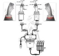 Boitier de commande + 2 joystick- 8 fonctions proportionnelles PVG