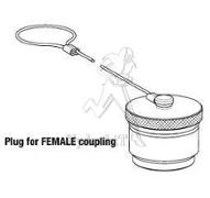 Steckerkappe für 1 VEP-Buchse aus rotem Kunststoff