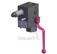 Bloc de sécurité accumulateur DN20 - femelle M33x200 - LP 350bar - Vidange manuelle - Hydac SAF