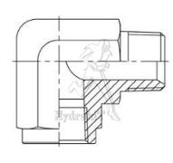 Coude 90° - Male / Femelle - 1/2 BSP conique