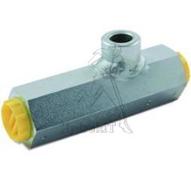 Simple check valve with in-line con