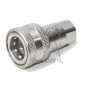 Weibliche Kupplung mit Ventil 1/2 ISO B weiblich 1/2GAZ Edel