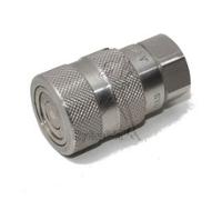 Flache Kupplung mit Innengewinde 1/4 ISO16028 – 1/4 NPT-Innengewinde aus Edelstahl + EPDM-Dichtung