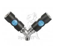 Coupleur pneumatique femelle ISO B - Ø8 - mâle G3/4 BSPT - en Y