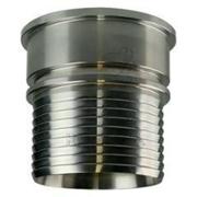 Raccord alimentaire à sertir femelle SMS DN51 - nipple annelée Ø51mm - Inox