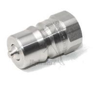 Coupleur male à clapet 1/4 iso B femelle 1/4GAZ inox - Viton