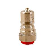 Male coupler with valve 3/8 iso B m