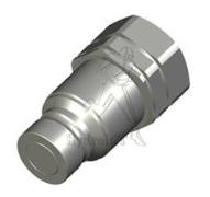 Männliche Kupplung, flache Dichtfläche 1/2 ISO16028 - weiblich 3/4NPT - O-Ring EPDM - FIRG13QE