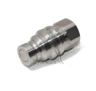 Männliche Kupplung, flache Dichtfläche 1/4 ISO16028 - weiblich 1/4NPT Edelstahl + O-Ring EPDM