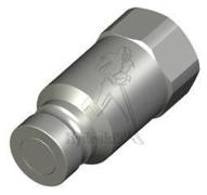 Coupleur mâle face plane 1/4 iso16028 -femelle 1/4GAZ -HP 720Bar