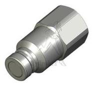 Flachkupplung männlich 1/8 ISO16028 - weiblich 7/16SAE