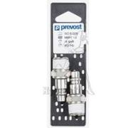 Coupleur pneumatique mâle ISO B - Ø8 - mâle G1/4 BSPT - plaque x2