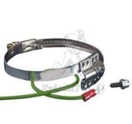 Collier serrage ponté Ø105 à Ø125mm - Inox + vis acier zingué - largeur 9mm + mise à la terre