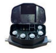 Multicoupleur fixe MACH2000 -NS Face plane - 5 voies 1/2 - Mâle DIN 15L