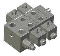 Distributeur empilable électrique compact - 2DE A&B vers T - 30L/min - 12vdc