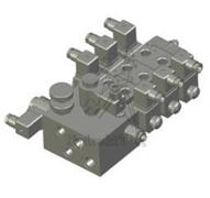 Distributeur empilable électrique compact - 1SE régulé sur A + 3DE A&B fermé - 30L/min - 12vdc