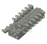 Distributeur empilable électrique compact - 1SE régulé sur A + 6DE A&B fermé - 30L/min - 12vdc