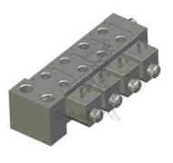 Distributeur empilable électrique compact - 4SE A&B fermés et P>T - 30L/min - 12vdc