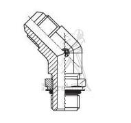 Coude male orientable 45° 7/8 JIC - Métrique M18x150 - joint