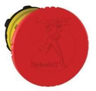 Tête coup de poing type 1/4 de tour rouge - pour boîte XALD ou XALK