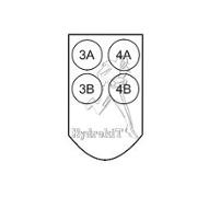 Plaque 4 trous pour PROF1 - gris - 162B2004